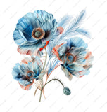 Blue Poppy Mug, Floral Coffee Cup, Flower Lover Gift, Unique Tea Mug, Botanical Mug, Spring Decor, Housewarming Gift, Artistic Mug - Tawshia