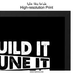 Build It Framed Wall Art, Tune It, Race It, Break It, Fix It, Repeat Car Enthusiast Gift, Garage Decor, Man Cave Art, Auto Mechanic Decor - Tawshia