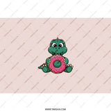 Dinosaur Tumbler, Cute Dino Donut, Cartoon Animal Gift, Tumbler with Straw, Kids Gift, Birthday Gift, Dino Lover Gift, Personalized Tumbler - Tawshia
