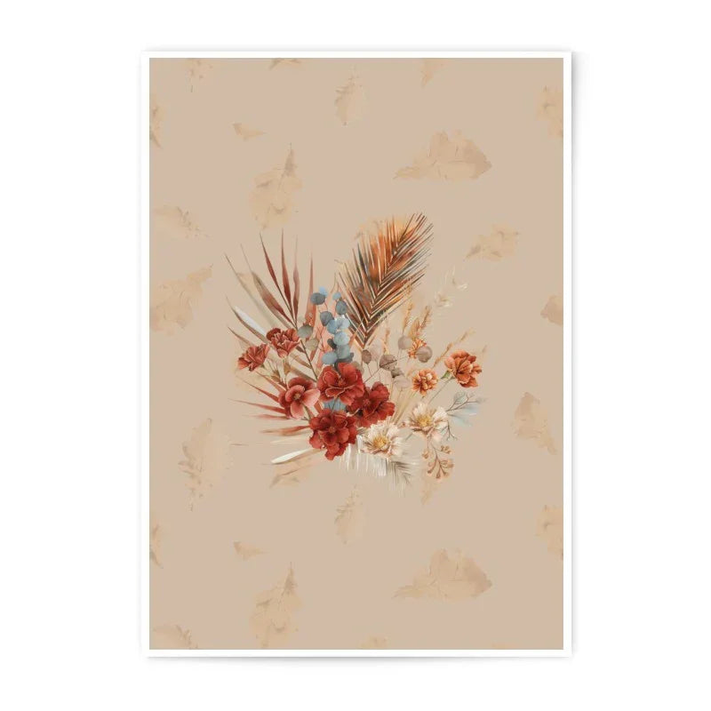 Boho Floral Photographic Prints, Botanical Wall Art, Dried Flowers Decor, Flower Bouquet Photo, Home Decor, Neutral Print, Modern Wall Decor - Tawshia