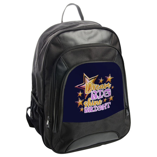 Dream Big Shine Bright Backpack, Star Backpack, Inspirational Backpack, Positive Vibes Backpack, Stylish Backpack - Tawshia