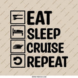 Eat Sleep Cruise Repeat Pinback Button, Cruise Lover Gift, Vacation Button, Funny Cruise Accessory, Cruise Life Pinback Buttons - Tawshia