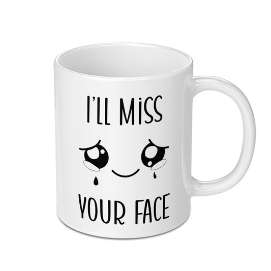 Ill Miss Your Face Mug, Farewell Gift, Sad Face Mug, Going Away Mug, Funny Goodbye Mug, Coworker Leaving Mug, Miss You Gift - Tawshia