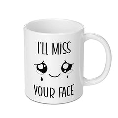 Ill Miss Your Face Mug, Farewell Gift, Sad Face Mug, Going Away Mug, Funny Goodbye Mug, Coworker Leaving Mug, Miss You Gift - Tawshia