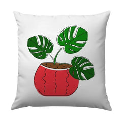 Monstera Pillow, Plant Decor Pillow, Cute Home Decor, Greenery Pillow, Housewarming Gift, Living Room Pillow - Tawshia