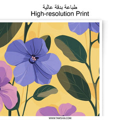 Floral Photographic Print, Purple and Pink Flowers Art, Botanical Wall Decor, Modern Flower Print, Home Decor, Floral Artwork, Flower Design - Tawshia