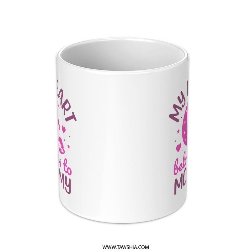 My Heart Belongs to Mommy Pink Heart Mug product