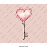 Heart Key Mousepad, Romantic Gift, Pink Desk Accessory, Cute Mousepad, Valentine's Day Gift, Unique Mouse Pad, PC Gamer Pad, Office Decor - Tawshia