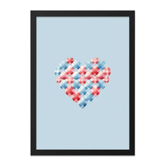 Heart Wall Art, Love Wall Decor, Geometric Heart Print, Valentine's Day Gift, Modern Art Print, Trendy Wall Art - Tawshia