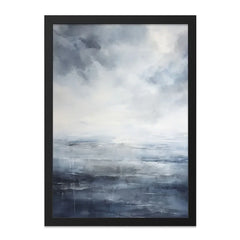 Moody Sky Wall Art, Abstract Seascape Print, Coastal Art, Minimalist Art, Atmospheric Artwork, Home Decor, Nature Painting, Calming - Tawshia