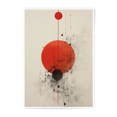 Abstract Circles Photographic Print, Minimalist Art Print, Modern Wall Decor, Red and Black Circle Design, Home Decor, Fine Art Print - Tawshia