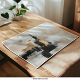 Abstract Art Photographic Print, Modern Wall Decor, Beige and Black Painting, Contemporary Art Print, Home Decor, Art Prints - Tawshia