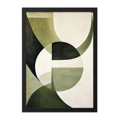 Abstract Geometric Wall Art, Modern Olive Green Print, Minimalist Home Decor, Contemporary Art Print, Unique Wall Decor - Tawshia