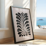 Abstract Leaves Wall Art, Botanical Print, Modern Home Decor, Minimalist Wall Decor, Contemporary Art, Housewarming Gift, Framed Art - Tawshia