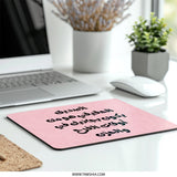 Arabic Quote Mouse Pad, Motivational Saying, Pink Floral, Unique Desk Decor, Inspirational Gift, Computer Accessory, Office Gift - Tawshia