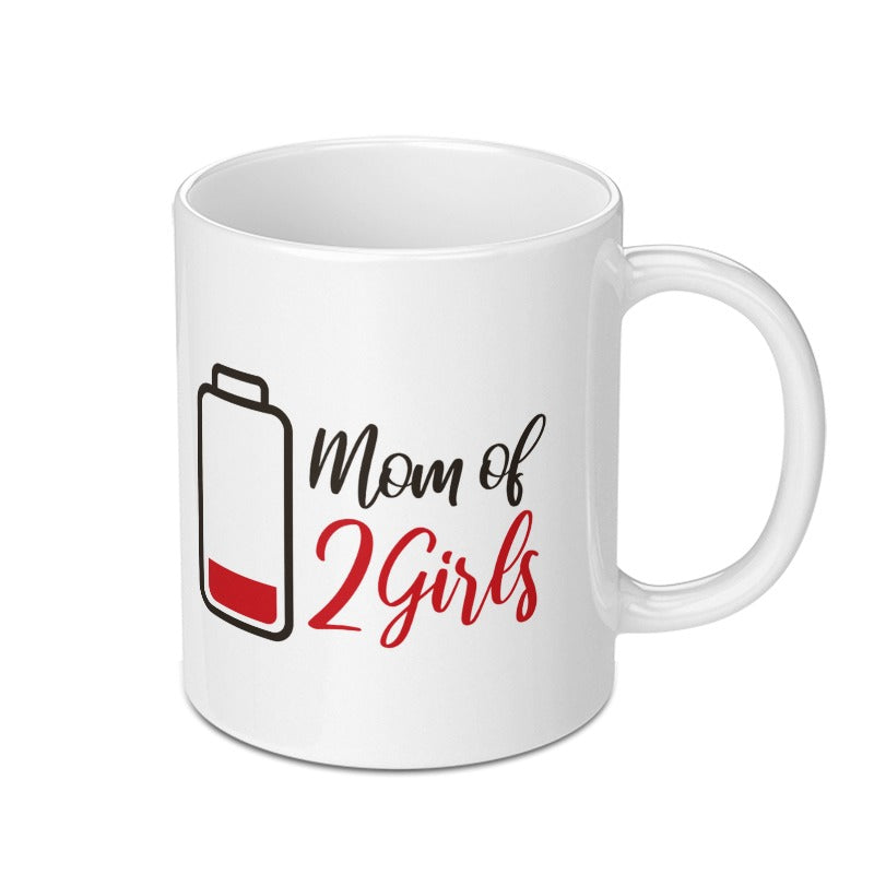 Mom of 2 Girls Coffee Mug Perfect Gift product