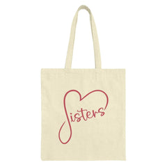 Sisters Heart Tote Bag, Cute Sisters Gift Idea, Sister Love, Sister Appreciation Gift, Matching Sisters Tote Bag, Sister Birthday Present - Tawshia
