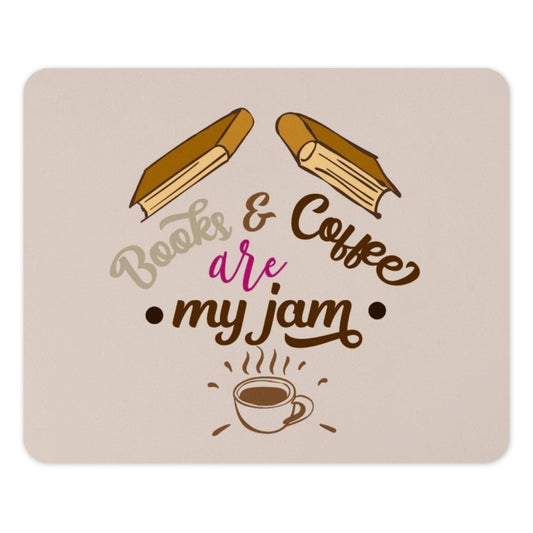 Books and Coffee Mouse Pad, Readers Gift, Book Lover Decor, Coffee Lover, Home Office Accessories, Desk Decor, Mousepad Gift - Tawshia