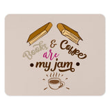 Books and Coffee Mouse Pad, Readers Gift, Book Lover Decor, Coffee Lover, Home Office Accessories, Desk Decor, Mousepad Gift - Tawshia