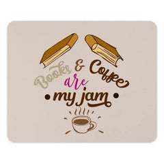 Books and Coffee Mouse Pad, Readers Gift, Book Lover Decor, Coffee Lover, Home Office Accessories, Desk Decor, Mousepad Gift - Tawshia