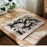 Abstract Leaves Photographic Print, Modern Art Print, Botanical Wall Art, Minimalist Decor, Black and Beige Art, Home Decor - Tawshia