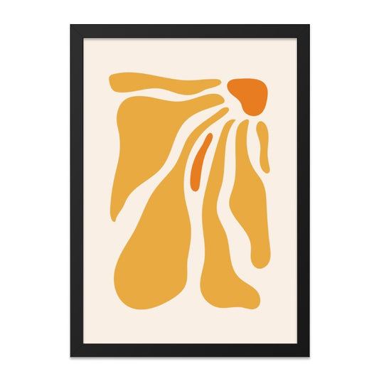 Abstract Shapes Wall Art, Ochre and Orange Print, Minimalist Art, Modern Art Print, Home Decor, Geometric Shapes Wall Decor - Tawshia