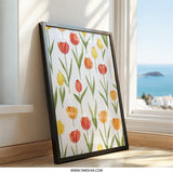 Tulip Wall Art, Floral Art Print, Botanical Wall Decor, Spring Decor, Flower Art, Modern Home Decor, Nature Inspired Wall Art - Tawshia
