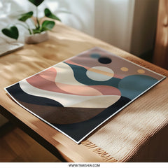Abstract Landscape Photographic Print, Modern Art Print, Geometric Wall Decor, Circle Art Print, Home Decor, Office Decor, Minimalist Art - Tawshia