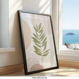 Minimalist Fern Wall Art, Abstract Botanical Print, Modern Boho Decor, Neutral Tone Art, Trendy Home Decor, Nature Inspired Art - Tawshia
