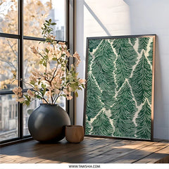 Evergreen Tree Wall Art, Forest Print, Scandinavian Decor, Nature Inspired Wall Decor, Holiday Art, Botanical Art - Tawshia