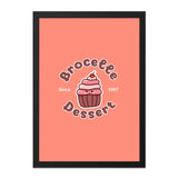 Cute Dessert Wall Art, Cupcake Art Print, Kawaii Food Decor, Broceete Dessert Wall Decor, Kitchen Wall Art, Home Decor - Tawshia
