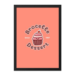 Cute Dessert Wall Art, Cupcake Art Print, Kawaii Food Decor, Broceete Dessert Wall Decor, Kitchen Wall Art, Home Decor - Tawshia