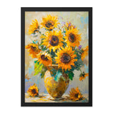 Sunflower Painting Wall Art, Floral Wall Decor, Sunflower Bouquet Art, Flower Vase Print, Bright Wall Art, Home Decor, Art Print - Tawshia
