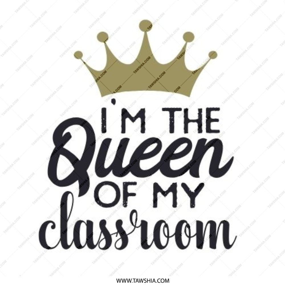 Queen of the Classroom Pinback Button, Teacher Gift, Educator Appreciation, Funny Teacher Button, Classroom Decor, School Accessories - Tawshia