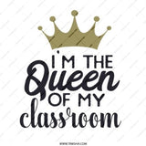 Queen of the Classroom Pinback Button, Teacher Gift, Educator Appreciation, Funny Teacher Button, Classroom Decor, School Accessories - Tawshia