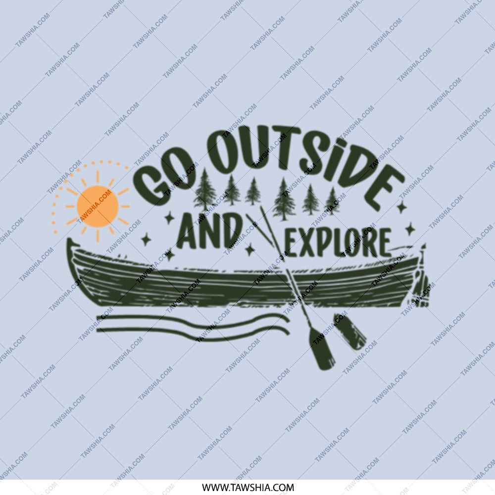 Go Outside And Explore Pocket Mirror, Adventure Vanity Mirror, Travel Mirror, Camping Gift, Nature Lover, Portable Mirror - Tawshia