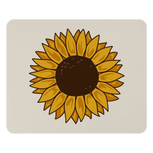 Sunflower Mouse Pad, Floral Desk Decor, Cute Office Accessory, Botanical Computer Mat, Sunflower Lover Gift, Aesthetic Workspace - Tawshia
