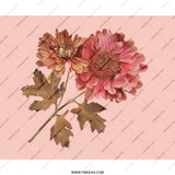 Floral Mouse Pad, Pink Chrysanthemum, Botanical Desk Decor, Flower Mousepad, Pressed Flower Art, Office Gift, Floral Computer Accessory - Tawshia