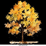 Autumn Tree Pinback Button, Fall Foliage Design, Watercolor Tree Button, Nature Inspired, Seasonal Gift, Tree Lover Badge - Tawshia