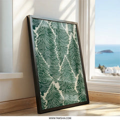 Evergreen Tree Wall Art, Forest Print, Scandinavian Decor, Nature Inspired Wall Decor, Holiday Art, Botanical Art - Tawshia