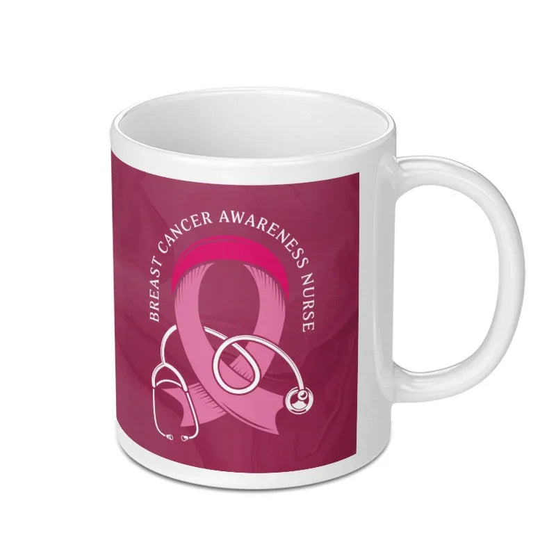 Breast Cancer Awareness Nurse Pink Ribbon Mug product