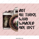 Wanderlust Mouse Pad, Camera Art, Travel Quote Gift, Not All Those Who Wander Are Lost, Inspirational Desk Decor, Office Accessory - Tawshia