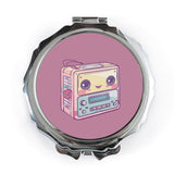 Kawaii Cassette Player Pocket Mirror, Cute Anime Retro 80s Walkman Vanity Mirror, Nostalgic Music Lover Gift, Portable Makeup Mirror - Tawshia