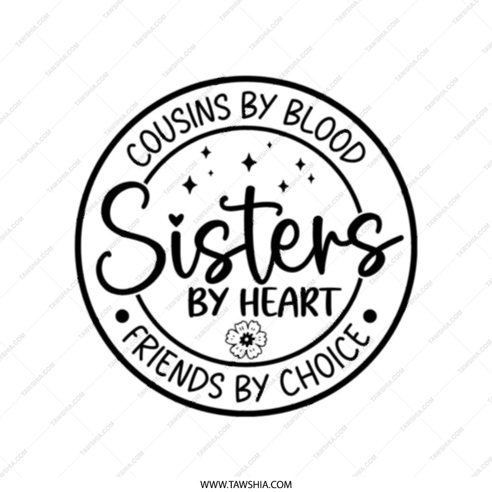 Cousins by Blood Tote Bag, Sisters by Heart, Friends by Choice Bag, Family Gift Bag, Best Cousin Bag, Everyday Carry Bag - Tawshia