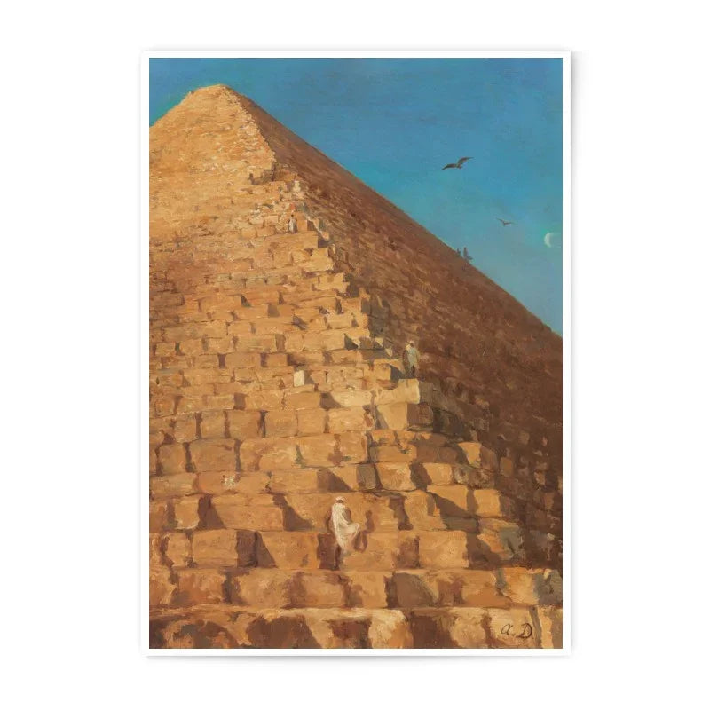 Egyptian Pyramid Photographic Print, Ancient Wonders Art, Egypt Travel Photography, Pyramid Landscape Print, Desert Scene Photography - Tawshia