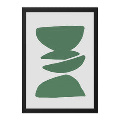 Abstract Green Wall Art, Geometric Shapes Art, Modern Home Decor, Minimalist Print, Living Room Art, Office Wall Art - Tawshia