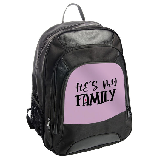 Hes My Family Backpack, Love Backpack, Family Gift, Heart Backpack, Stylish Backpack, Everyday Backpack (138 characters) - Tawshia