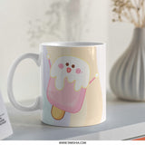 Cute Ice Cream Mug, Kawaii Foodie Gift, Pastel Aesthetic Coffee Mug, Dessert Lover Present, Summer Drinkware, Sweet Treat, Novelty Mugs - Tawshia