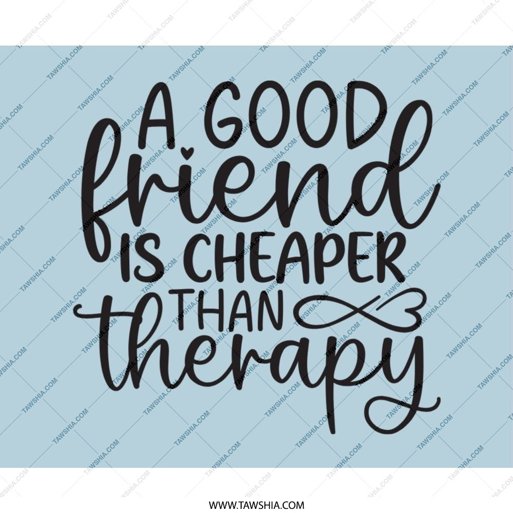 Funny Friends Mouse Pad, Friend Cheaper Than Therapy, Friendship Gift, Office Decor Mousepad, Unique Mouse Mat, Colleague Mouse Pad - Tawshia