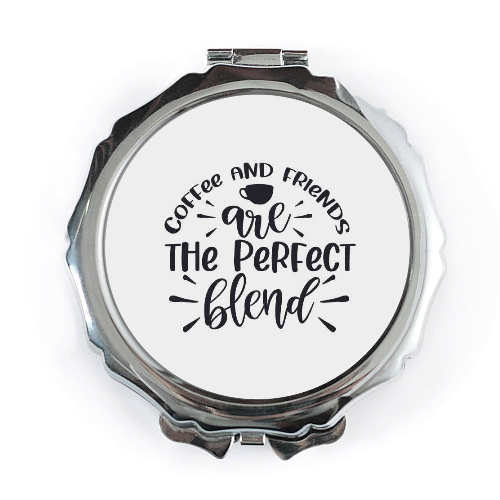 Coffee Friends Pocket Mirror, Perfect Blend Mirror, Gift for Friend, Best Friend Gift, Coffee Lover Gift, Compact Mirror, Fun Mirror - Tawshia